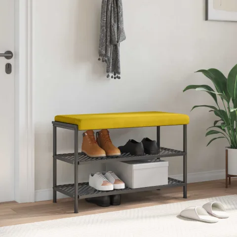 vidaXL Perna pentru bancă Catifea Galben Adâncime 35 cm