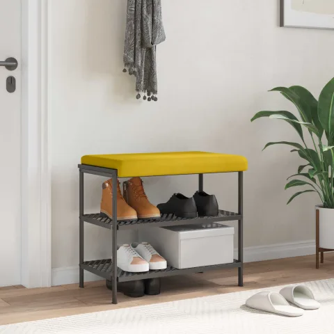 vidaXL Perna pentru bancă Catifea Galben Adâncime 35 cm