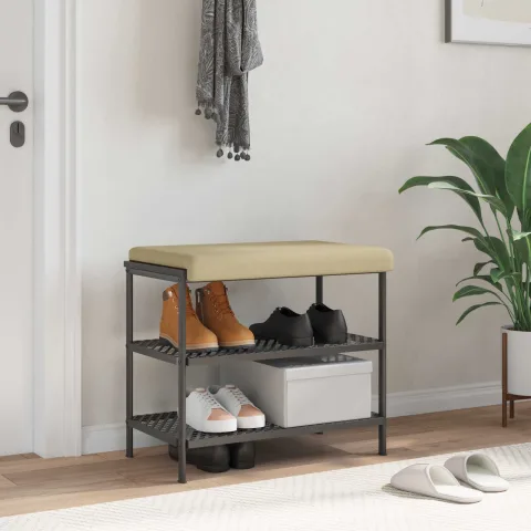 vidaXL Perna pentru bancă cord Gri Verde Adâncime 35 cm