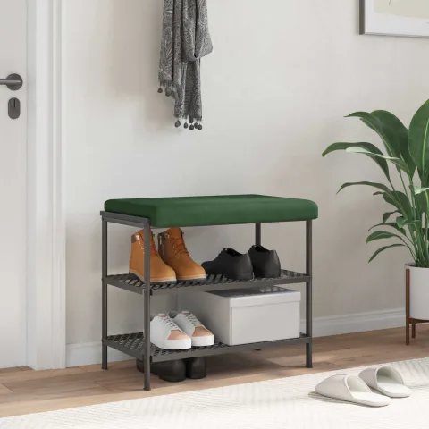 vidaXL Perna pentru bancă cord Verde închis Adâncime 35 cm