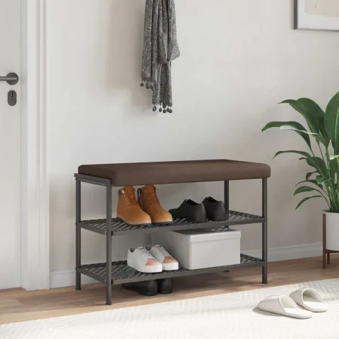 vidaXL Perna pentru bancă Microfibră Maro Adâncime 35 cm