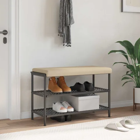 vidaXL Perna pentru bancă Microfibră Crem Adâncime 35 cm