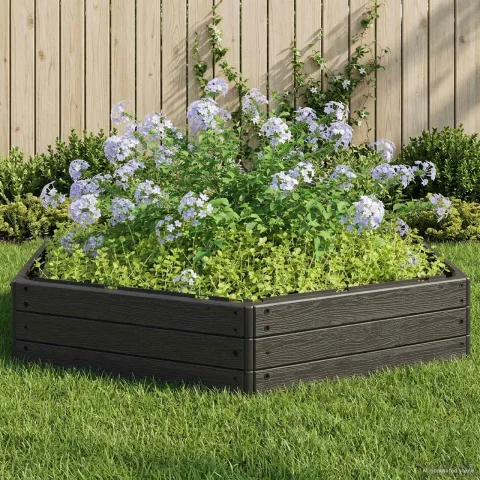 vidaXL Pat ridicat Negru 148 x 129 x 25 cm PP