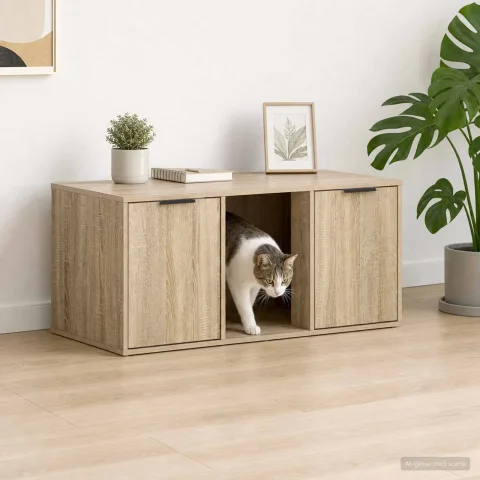 vidaXL Mobilier pentru pisici Stejar Sonoma 100 x 49 x 45 cm
