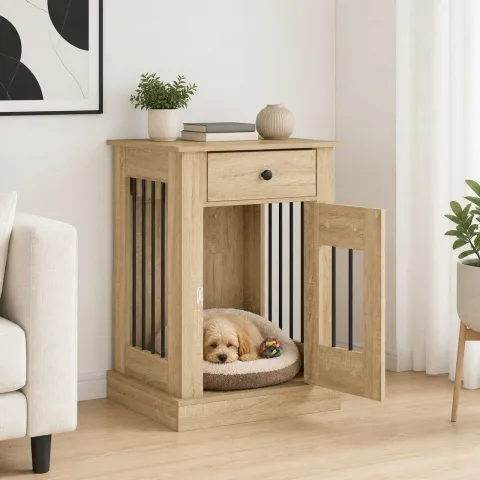 vidaXL Mobilă pentru cușcă de câine Stejar Sonoma 50 x 47,5 x 80 cm