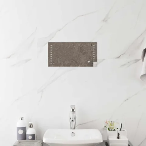 vidaXL Oglindă de baie cu LED Transparent 40 x 20 cm sticlă securizată