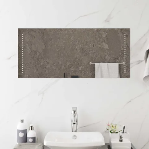vidaXL Oglindă de baie cu LED Transparent 90 x 40 cm sticlă securizată