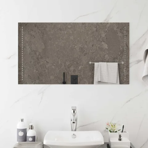 vidaXL Oglindă de baie cu LED Transparent 90 x 50 cm sticlă securizată