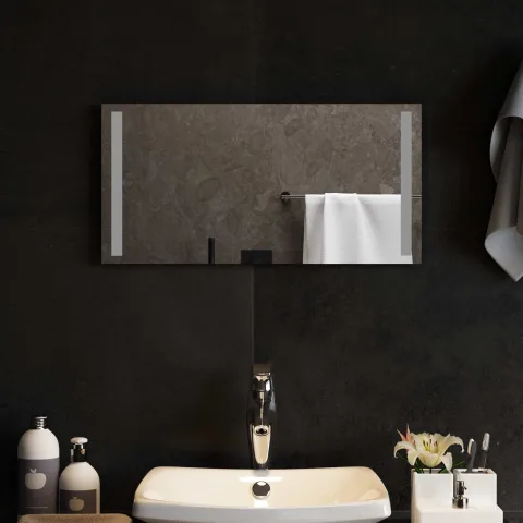vidaXL Oglindă de baie cu LED Transparent 60 x 30 cm sticlă securizată