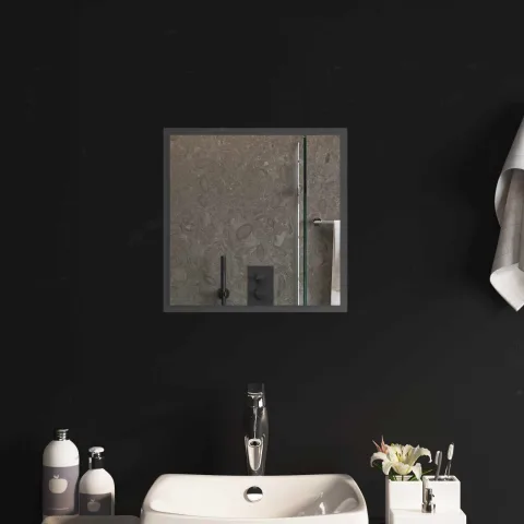 vidaXL Oglindă de baie cu LED Transparent 40 x 40 cm sticlă securizată