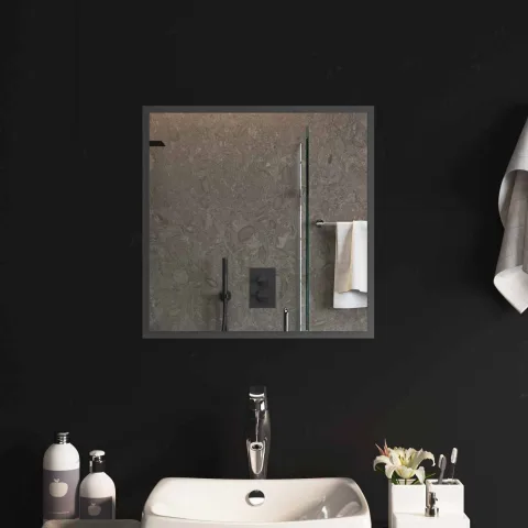 vidaXL Oglindă de baie cu LED Transparent 50 x 50 cm sticlă securizată
