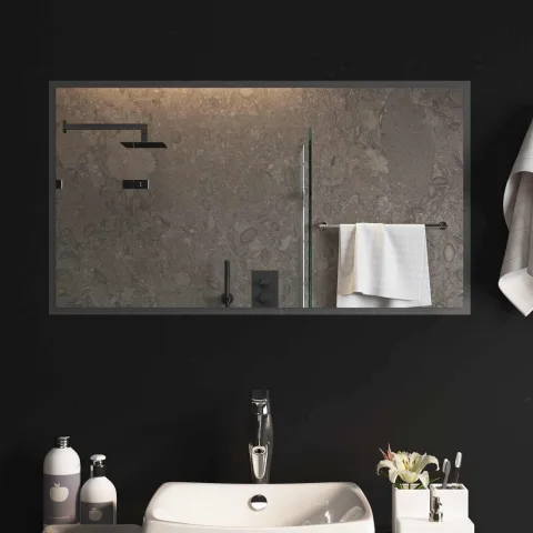 vidaXL Oglindă de baie cu LED Transparent 90 x 50 cm sticlă securizată