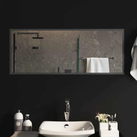 vidaXL Oglindă de baie cu LED cu oglindă Transparent 100 x 40 cm