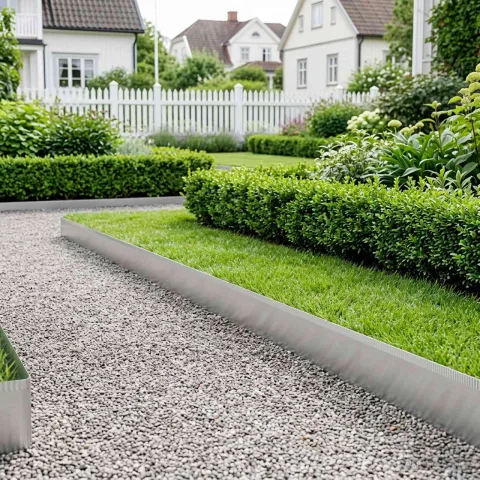 vidaxl Margine pentru gazon 5 m x 30 cm Oțel Galvanizat Argintiu