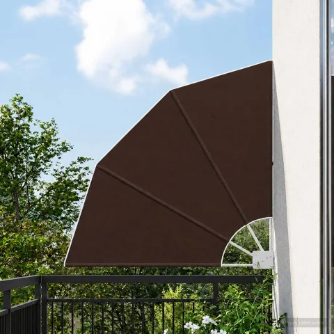 vidaXL Ecran de intimitate pentru balcon 160 x 160 cm Poliester Maro