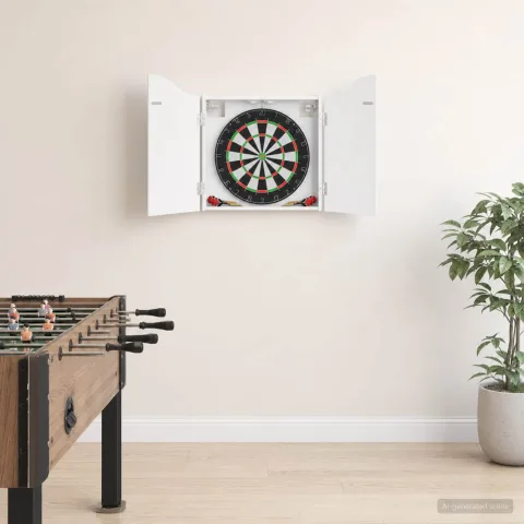 vidaXL Cabinet pentru ținte de darts Alb 56 x 12 x 63 cm