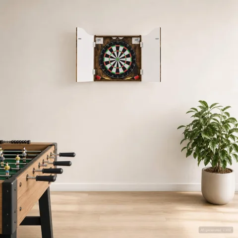 vidaXL Cabinet pentru ținte de darts Stejar fumuriu 56 x 12 x 63 cm