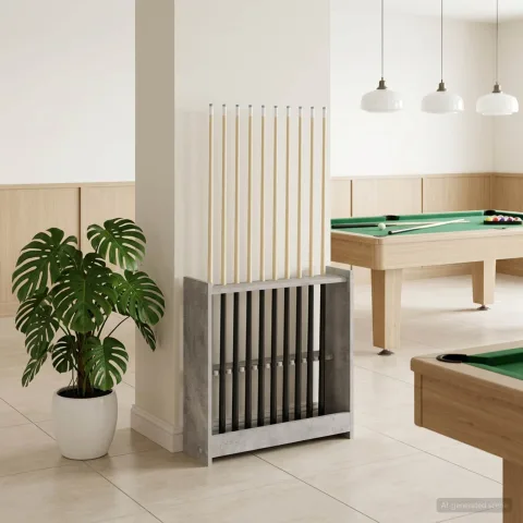 vidaXL Suport pentru tacuri de biliard Lemn prelucrat 60 x 20 x 57 cm