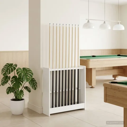 vidaXL Suport pentru tacuri de biliard Lemn prelucrat 60 x 20 x 57 cm