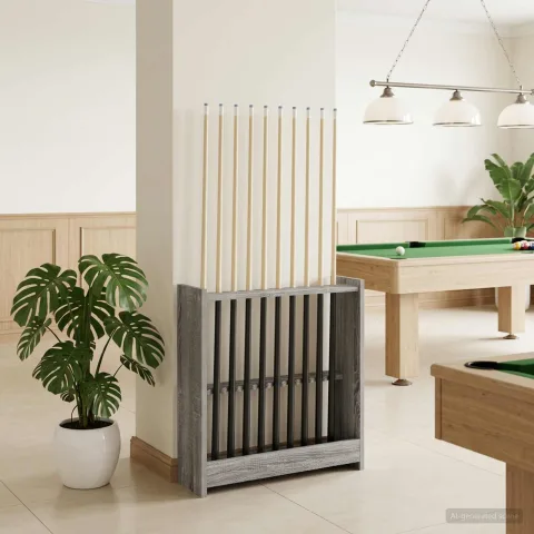 vidaXL Suport pentru tacuri de biliard Lemn prelucrat 60 x 20 x 57 cm