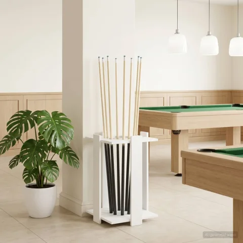 vidaXL Suport pentru tacuri de biliard Lemn prelucrat 42 x 43 x 60 cm