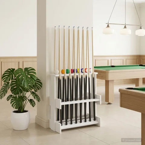 vidaXL Suport pentru tacuri de biliard Lemn prelucrat 60 x 35 x 60 cm