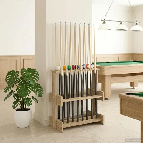 vidaXL Suport pentru tacuri de biliard Lemn prelucrat 60 x 35 x 60 cm