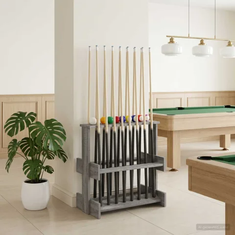 vidaXL Suport pentru tacuri de biliard Lemn prelucrat 60 x 35 x 60 cm