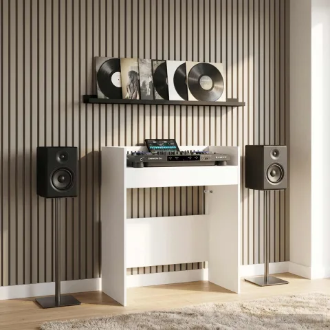 vidaXL Masă DJ Alb 102 x 45 x 102 cm Lemn prelucrat