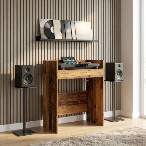 vidaXL Masă DJ Lemn vechi 102 x 45 x 102 cm Lemn prelucrat