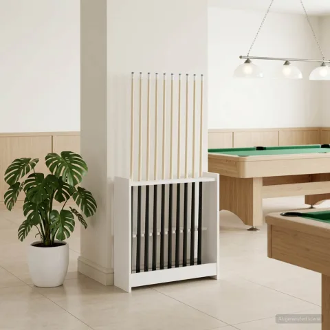 vidaXL Suport pentru tacuri de biliard Lemn prelucrat 60 x 20 x 57 cm