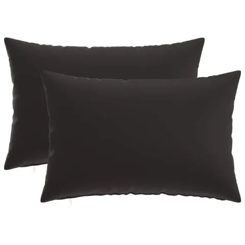 vidaXL Husă pentru pernă 2 pcs HEERLEN Negru 30 x 50 cm Poliester
