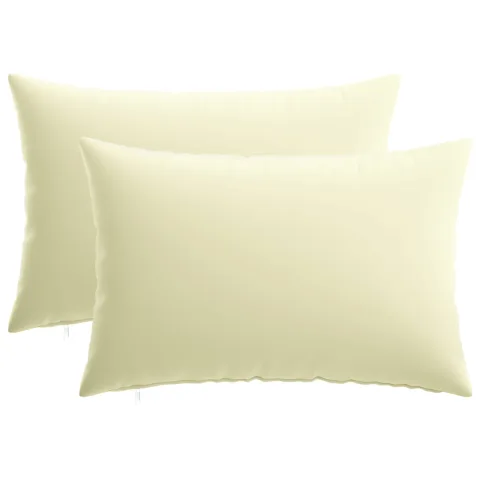 vidaXL Husă pentru pernă 2 pcs HEERLEN Crem 30 x 50 cm Poliester
