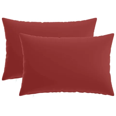 vidaXL Husă pentru pernă 2 pcs HEERLEN Roșu Vin 30 x 50 cm Poliester