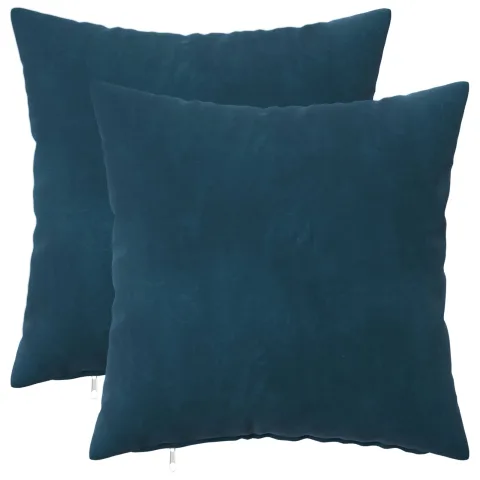 vidaXL Husă pentru pernă 2 pcs HEERLEN albastru 40 x 40 cm Catifea
