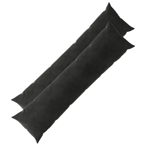 vidaXL Husă pentru pernă 2 pcs HEERLEN Negru 40 x 145 cm Catifea