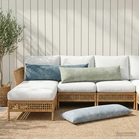 vidaXL Husă pentru pernă 2 buc. HEERLEN Verde 40 x 145 cm