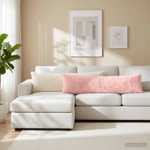 vidaXL Husă pentru pernă HEERLEN Roz 40 x 145 cm
