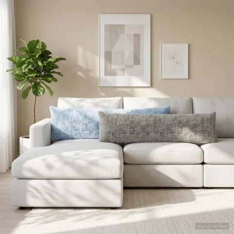vidaXL Husă pentru pernă HEERLEN Albastru deschis 40 x 145 cm