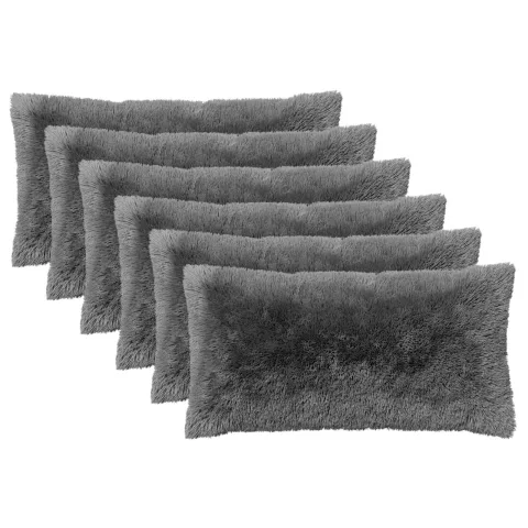 vidaXL Husă pentru pernă 6 pcs HEERLEN Gri deschis 40 x 70 cm