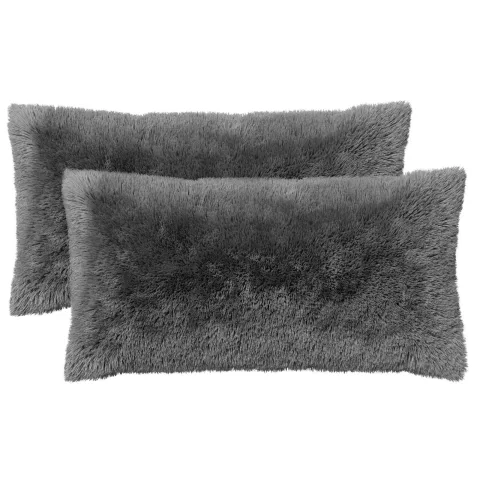vidaXL Husă pentru pernă 2 pcs HEERLEN Gri deschis 40 x 80 cm