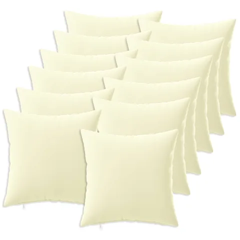 vidaXL Husă pentru pernă 12 pcs HEERLEN Crem 45 x 45 cm Poliester