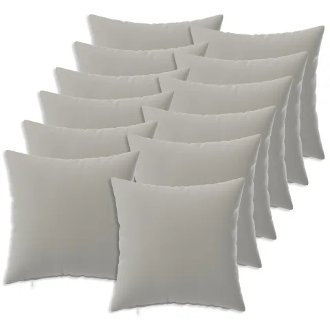 vidaXL Husă pentru pernă 12 pcs HEERLEN Gri 45 x 45 cm Poliester