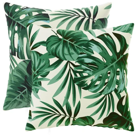 vidaXL Husă pentru pernă 2 pcs HEERLEN Model cu frunze 45 x 45 cm