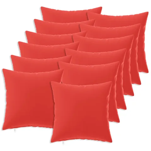 vidaXL Husă pentru pernă 12 pcs HEERLEN Roșu 45 x 45 cm Poliester