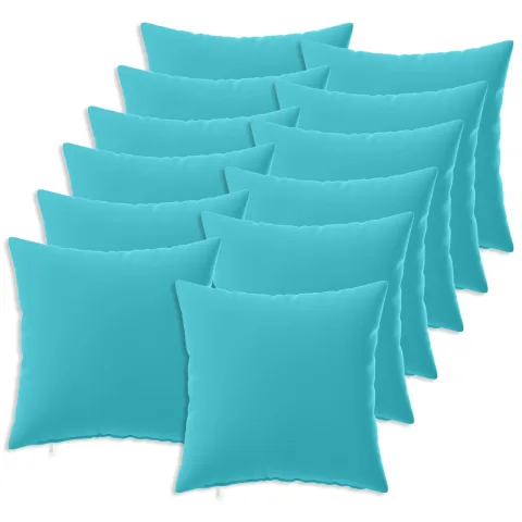 vidaXL Husă pentru pernă 12 pcs HEERLEN Turcoaz 45 x 45 cm Poliester