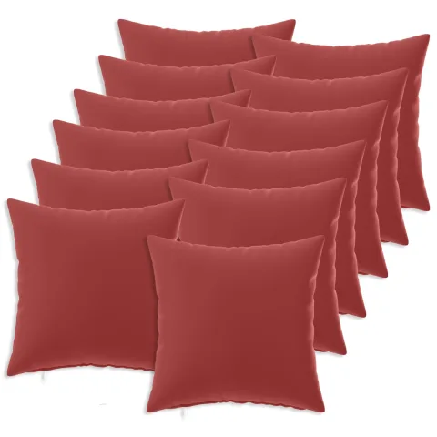 vidaXL Husă pentru pernă 12 pcs HEERLEN Roșu Vin 45 x 45 cm Poliester