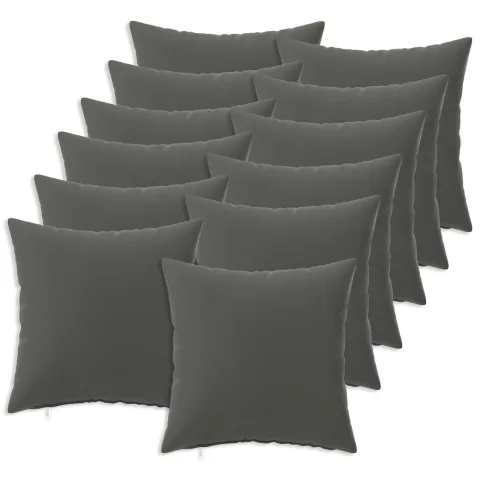 vidaXL Husă pentru pernă 12 pcs HEERLEN Antracit 45 x 45 cm Poliester