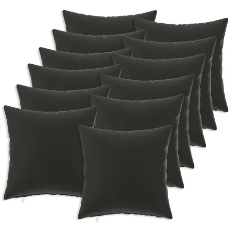 vidaXL Husă pentru pernă 12 pcs HEERLEN Negru 45 x 45 cm Poliester