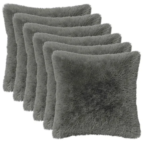 vidaXL Husă pentru pernă 6 pcs HEERLEN Gri deschis 45 x 45 cm